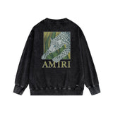 Amiri Distressed Sweatshirt Printed Trendy Pure Cotton