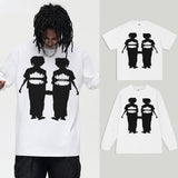Vintage T-shirts Printed Short Sleeve T-Shirt Cotton Long Sleeve