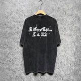 Amiri washed t-shirt angel gemini printing short sleeve