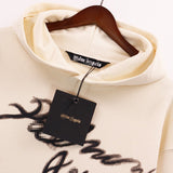 Palm Angels Hoodie Smoke Letter Flame Print Hooded Sweater