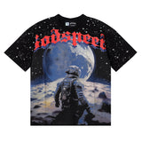 Godspeed T Shirts Astronaut Earth Gypsy Printing Cotton Casual Short Sleeve Men and Women