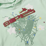 Sp5der Hoodie Cobweb Puff Print Pure Cotton