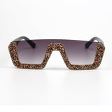 Trendy punk glasses retro sunshade