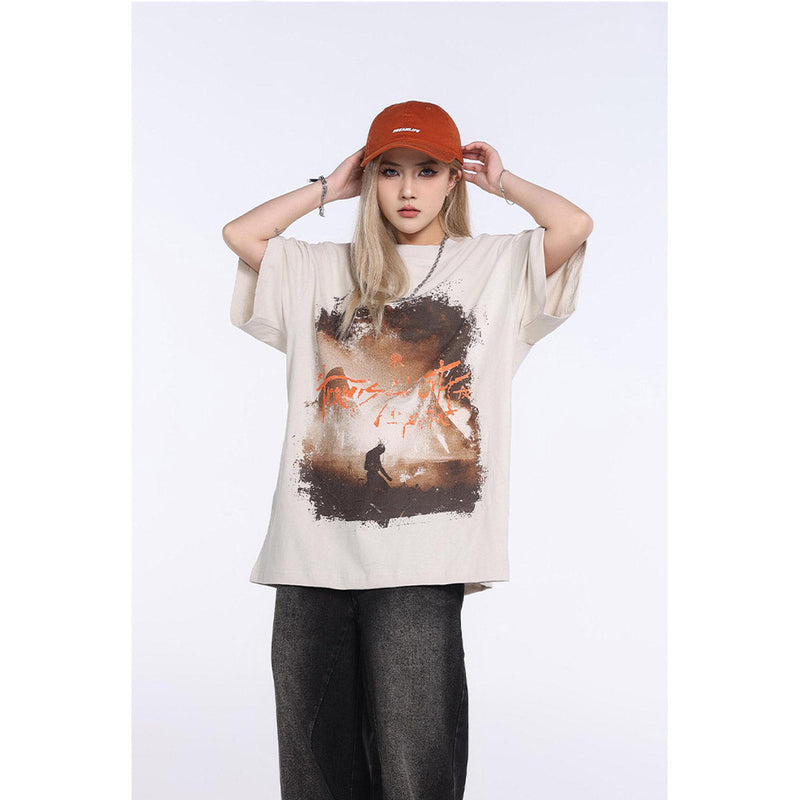 Unisex T-Shirts Travis Scott Album Portrait Cover Casual Loose T-Shirt