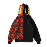 Bathing Ape Hoodie Camo Batman Zip Fleece Hooded Cardigan Shark Head Sweater Jacket