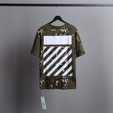 Off White T Shirts Tie-Dye Process Loose Men'S And Women'S Same Style Pure Cotton Short Sleeves