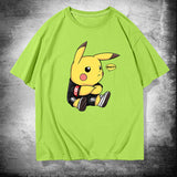 Men and Women Pokemon Pikachu T Shirt Cotton Short Sleeve T-shirt