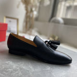 Louboutin-style red bottom shoes spring and summer аcl red bottom gentleman leather shoes men's genuine leather patent leather british style casual youth breathable large size business