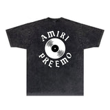 Amiri Washed Distressed T Shirt Printed Trendy Pure Cotton