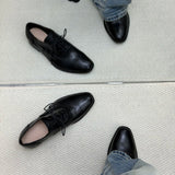 Louboutin-style red bottom shoes derby shoes menclassycl red bottom blake handmade oxford shoes thick sole business work clothing pointed thin bottom leather shoes
