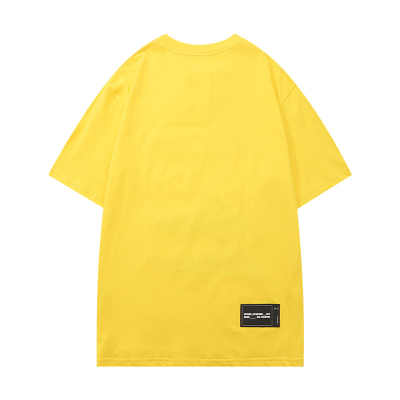 We11 Done T Shirts Color Letter Print Loose Large Size Men and Women Same Style