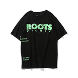 Vlone T Shirts Philadelphia Music Festival Limited Green Large V-neck Print Short Sleeve Loose T-shirt for Men and Women