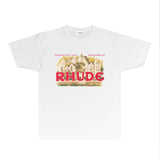 Rhude T Shirts Printed Trendy Pure Cotton