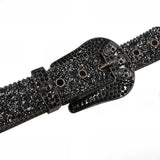 Hip-hop punk rhinestone belt skull dark style
