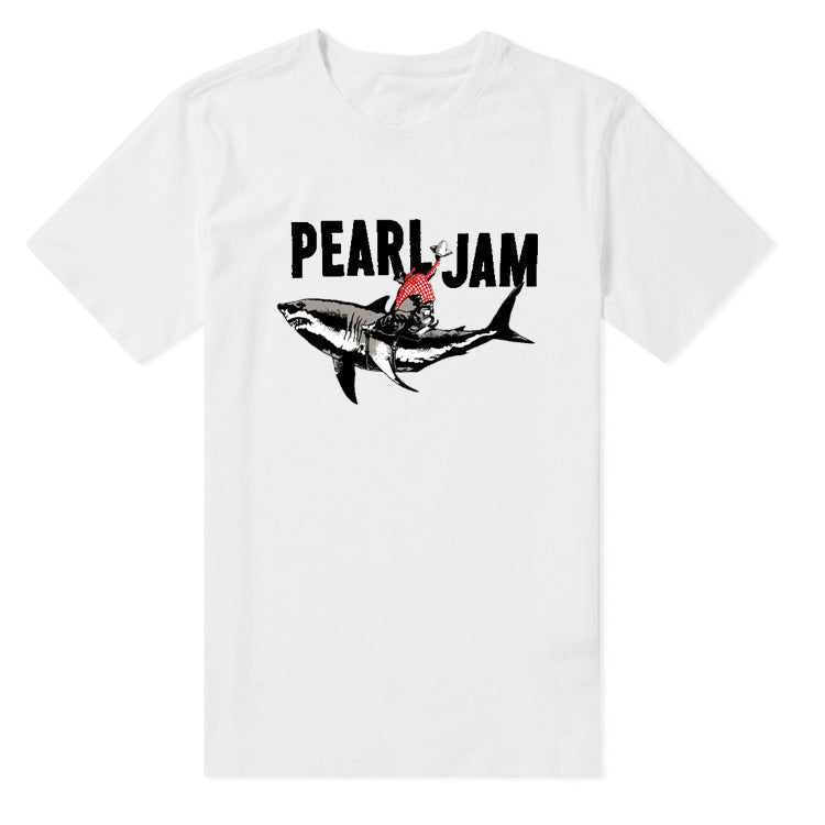 Pearl Jam T Shirts Pearl Jam Band Rock Vintage Cotton Short Sleeve T-Shirt Summer