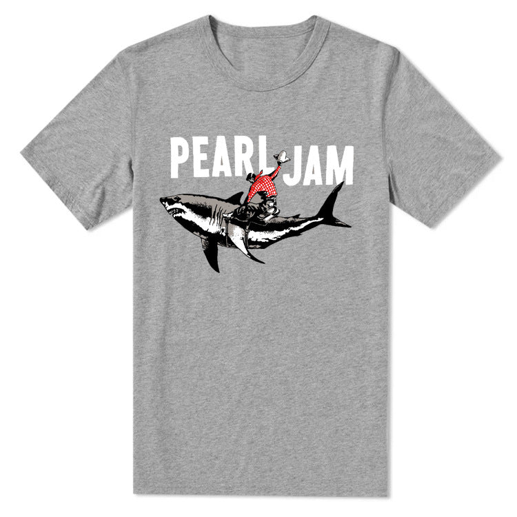 Pearl Jam T Shirts Pearl Jam Band Rock Vintage Cotton Short Sleeve T-Shirt Summer