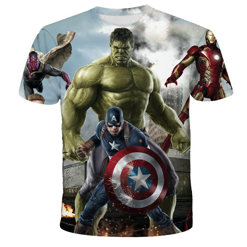 Marvel T Shirt Summer Short Sleeve T-shirt 3D Printed T-shirt