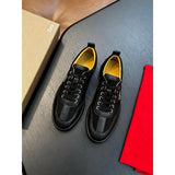 Louboutin-style red bottom shoes cl red bottom shoes calfskin color matching low ankle men's shoes business sports casual sneakers easiest for matchwhite shoes for men