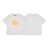 Palm Angels T Shirts Angel Leaves Letter Print Short-Sleeve T-shirt