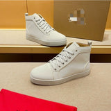 Louboutin-style red bottom shoes spring autum red bottom cl european station k-style british casual small black shoes good men's spike shoes