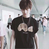 Palm Angels T Shirts Palm Angels Printed Short-Sleeved T-shirt Men's Loose