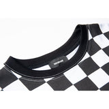 We11 Done T Shirts Black and White Plaid T-shirt for Men and Women