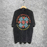 Amiri washed t-shirt floral printing short sleeve
