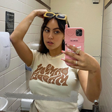 Vintage Y2g Shirts 2022 European and American Foreign Trade Summer New Y2g Harajuku Print Sexy Top Cropped T-shirt