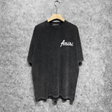 Amiri washed t-shirt pure letter short sleeves