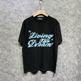 Amiri t shirts letterprinting short sleeves