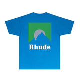 Rhude T Shirts Printed Trendy Pure Cotton