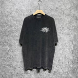 Amiri washed t-shirt letter angel ball printing short sleeves