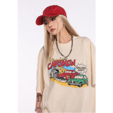 Unisex T-Shirts GALLERY DEPT Distressed Loose Short Sleeves