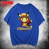 Men and Women Pokemon Pikachu T Shirt Pikachu Joint Name Luffy Chopper Short Sleeve T-shirt