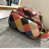 Chh Chrome Heart Leather Bag Handmade Contrast Cowhide Bag Backpack