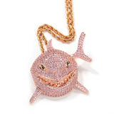 6IX9INE Pendant Zircon Shark Pendant Men