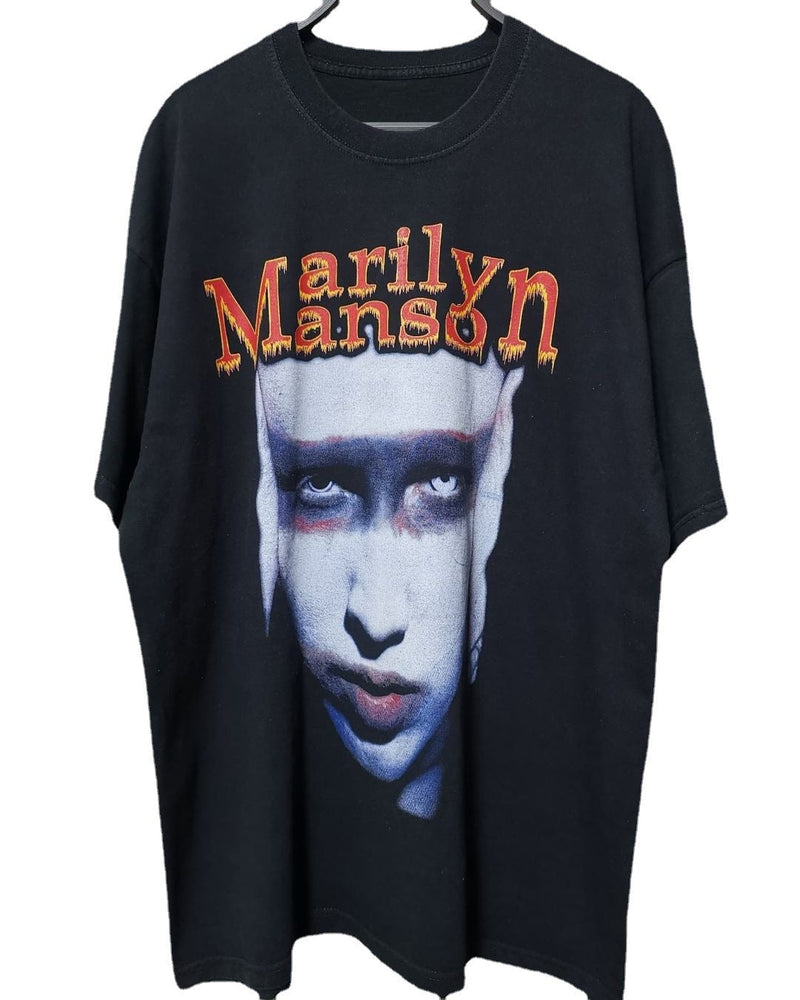 Marilyn Manson T Shirt Heavy Vintage Short Sleeve T-shirt Men and Women Oversize