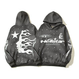 HS Hoodie Vintage Distressed Creative Printing