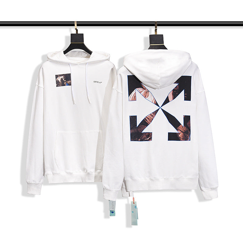 Caravaggio Hoodie Autumn and Winter Arrow Print Hoodie Men's and Women's Hooded Thin