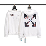 Caravaggio Hoodie Autumn and Winter Arrow Print Hoodie Men's and Women's Hooded Thin