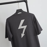 Marilyn Manson T Shirt Vintage Vintage Lightning Print Short Sleeve Loose Casual Men and Women