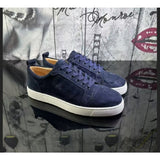 Louboutin-style red bottom shoes european station cl rivet shoes casual sneakers sneakers fashioneasiest for match loafers genuine leather shoes