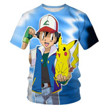 Men and Women Pokemon Pikachu T Shirt Anime Elf Baby 3D Digital Printing