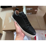 Louboutin-style red bottom shoes european cl style gridsmen's shoes cowhide rivets hot diamond low-top red bottom shoes couple sneakers casualeasiest for match
