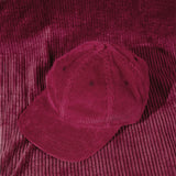 Trendy flat brimmed hat corduroy retro