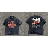 Men Vintage T-Shirts Vintage Washed Bieber Short Sleeves Vintage Casual