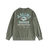 Amiri Distressed Sweatshirt Printed Trendy Pure Cotton