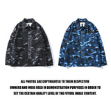 Shark Print Jacket Spring And Autumn Men'S Fashion Fashion Brand Camouflage Workwear Wind Coat Coat