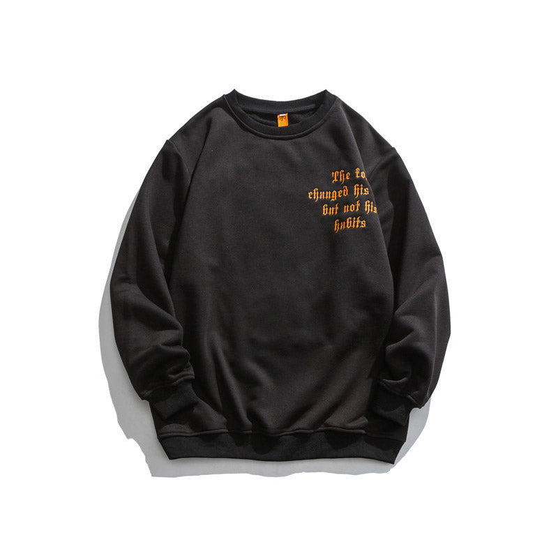 Crew Neck Sweatshirts for Men Men's Vintage Sweater Men's Capless round Neck