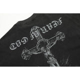 Unisex T-Shirts FOG Vintage Jesus Cross Loose Short Sleeves